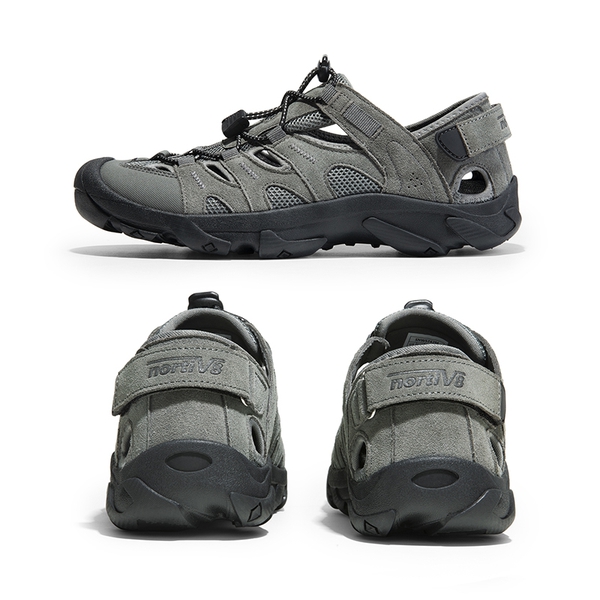Men's Closed-Toe Non-Slip Sport Sandals - GREY/BLACK - 5